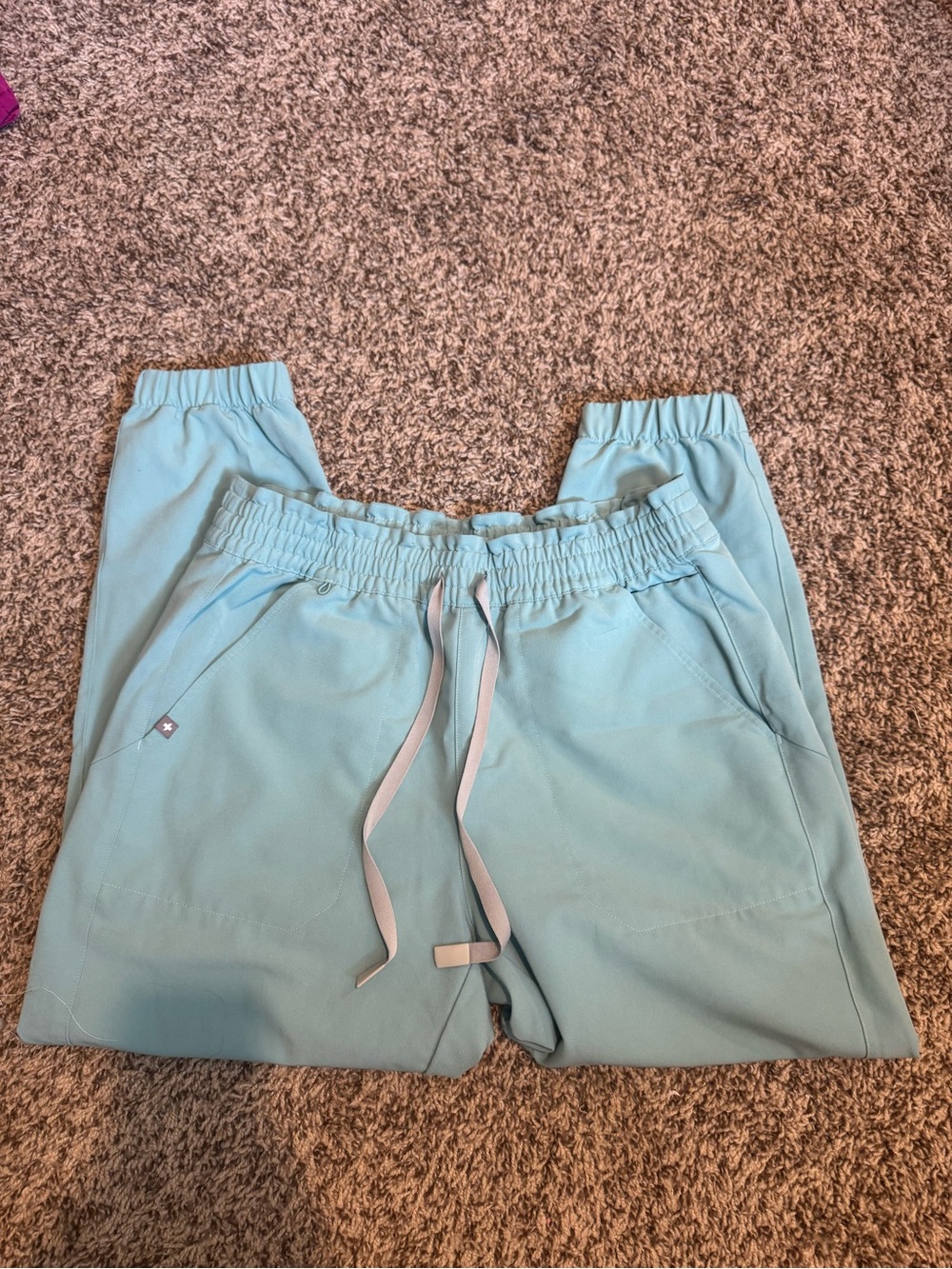 Figs Regina High Waisted Joggers in Seaglass